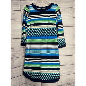 VINCE CAMUTO Size‎ 4 Multi-colorl 3/4 Sleeve Sheath Dress